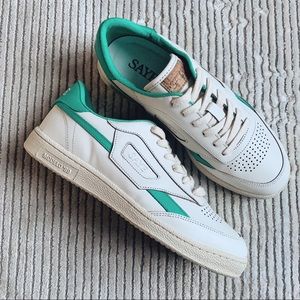 Saye Modelo ‘89 Green Leather Sneakers Size 41 US10